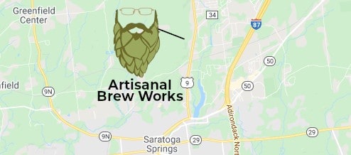 Artisanal Brew on a Google map