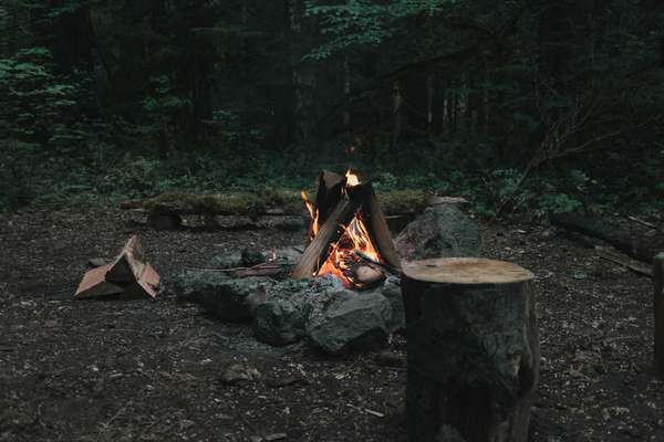 A late campfire.